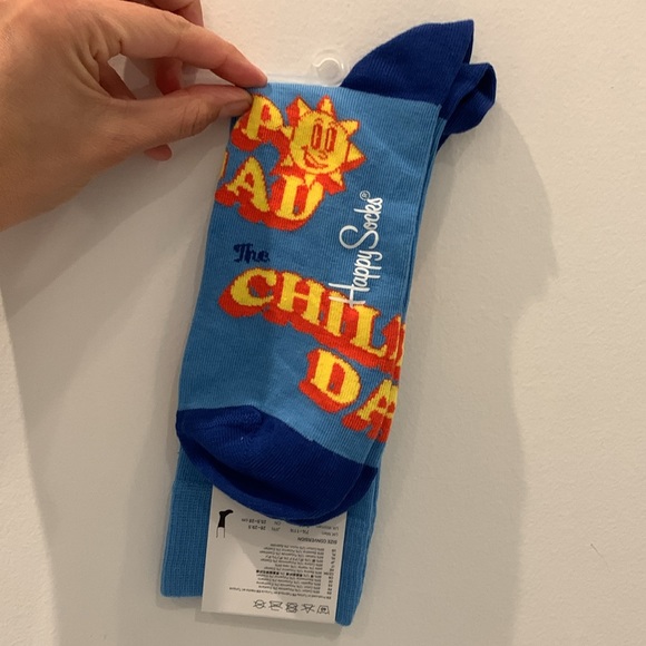 Fathers’ Day Gift: Happy Socks Fun Hip Chill Dad Crew Socks Fits Men 8-12 - Picture 3 of 4